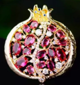 Persephone’s Pomegranate Brooch