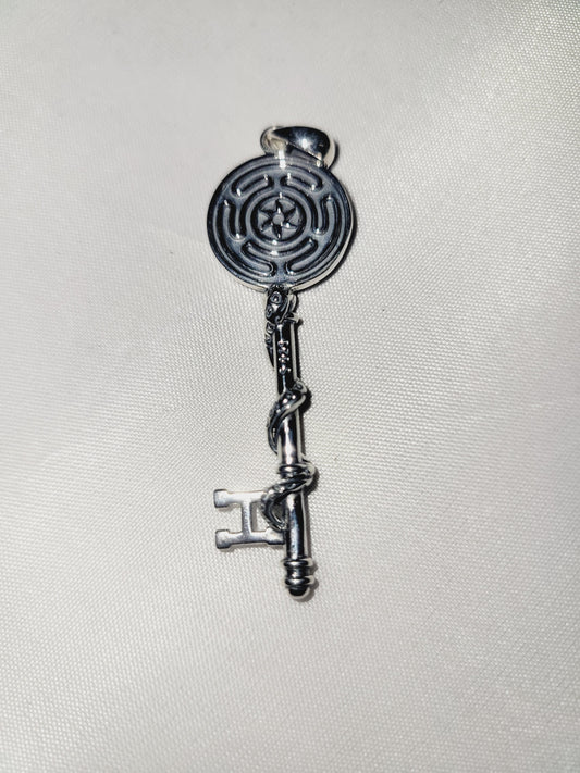 Silver Hekate Snake Key