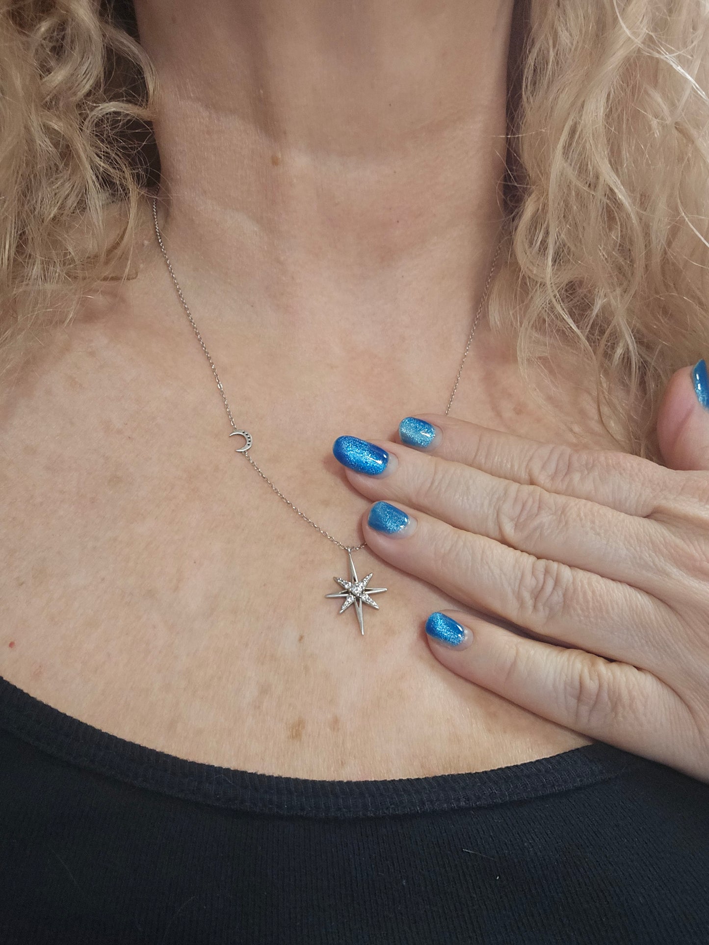 925 Silver North Star Pendant with Moissanite Diamonds – Archpriestess Approved