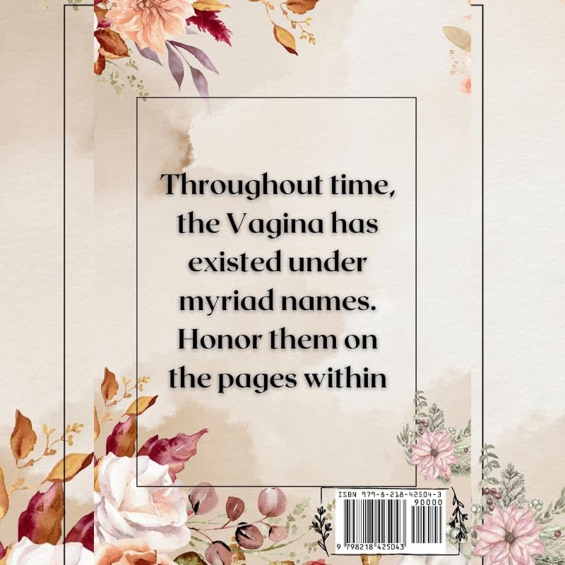 All Names for Vagina are Holy - back cover