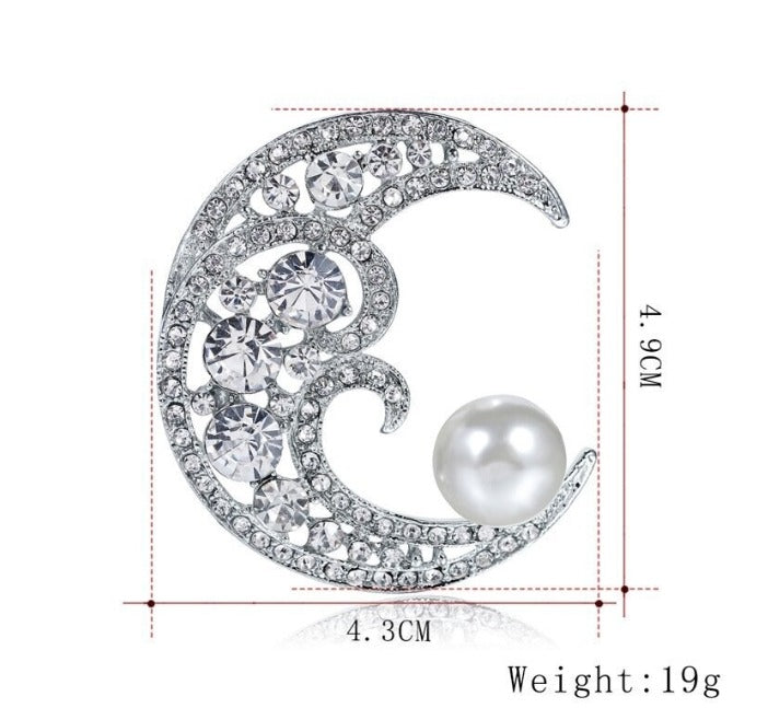 Artemis Moon Brooch