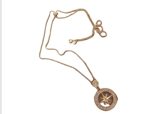 Compass Rose Long Necklace