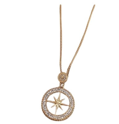 Compass Rose Long Necklace
