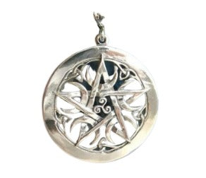 Crescent Moons Pentacle Necklace