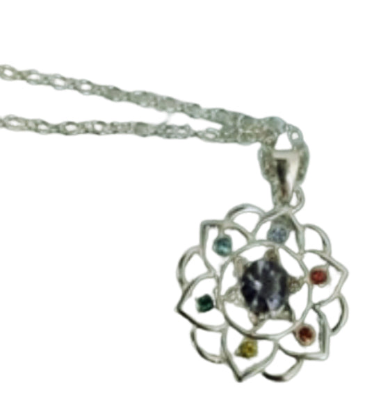 Chakra Lotus Flower Necklace