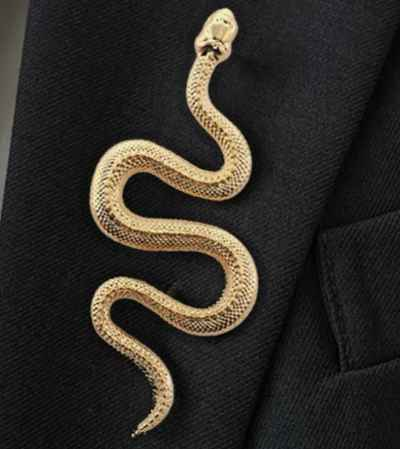 Gold or Silver Snake Brooches