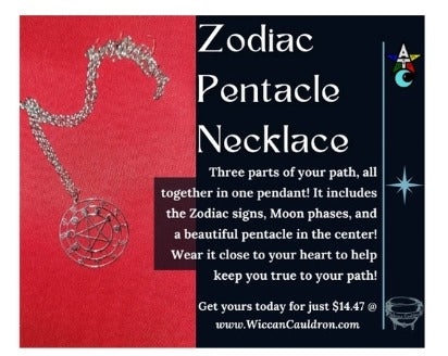 Lunar Zodiac Pentacle Necklace