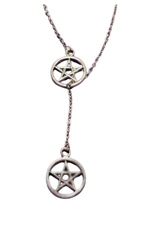 Silver Pentagram Slide Necklace