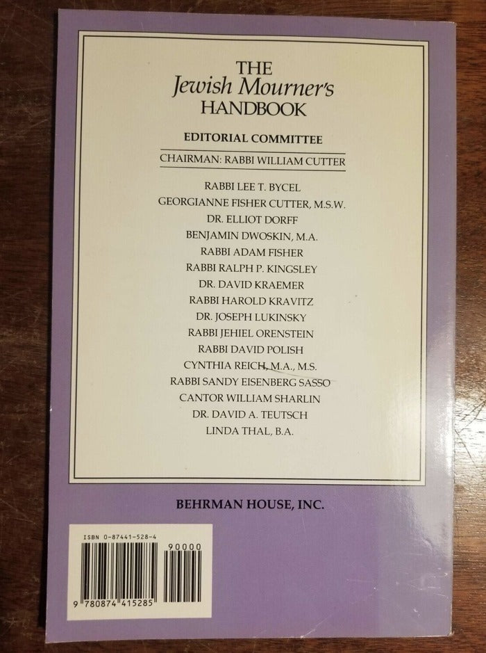 The Jewish Mourner's Handbook by Behrman House