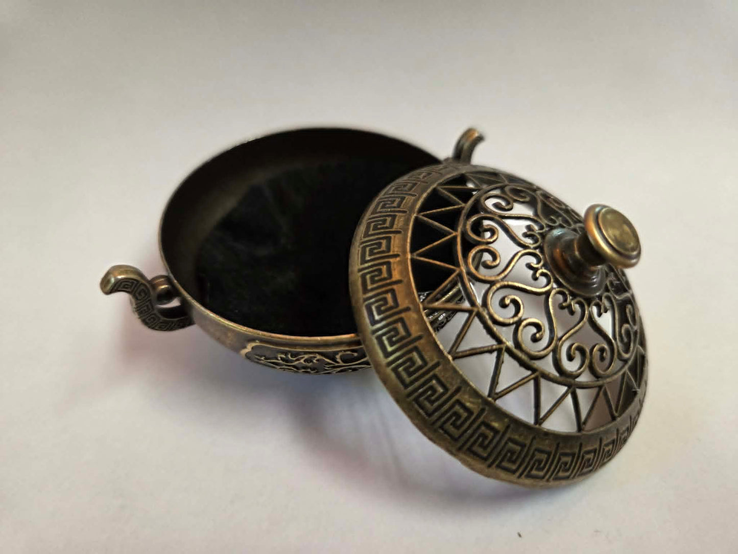 Antique Brass Teapot-Style Incense Burner