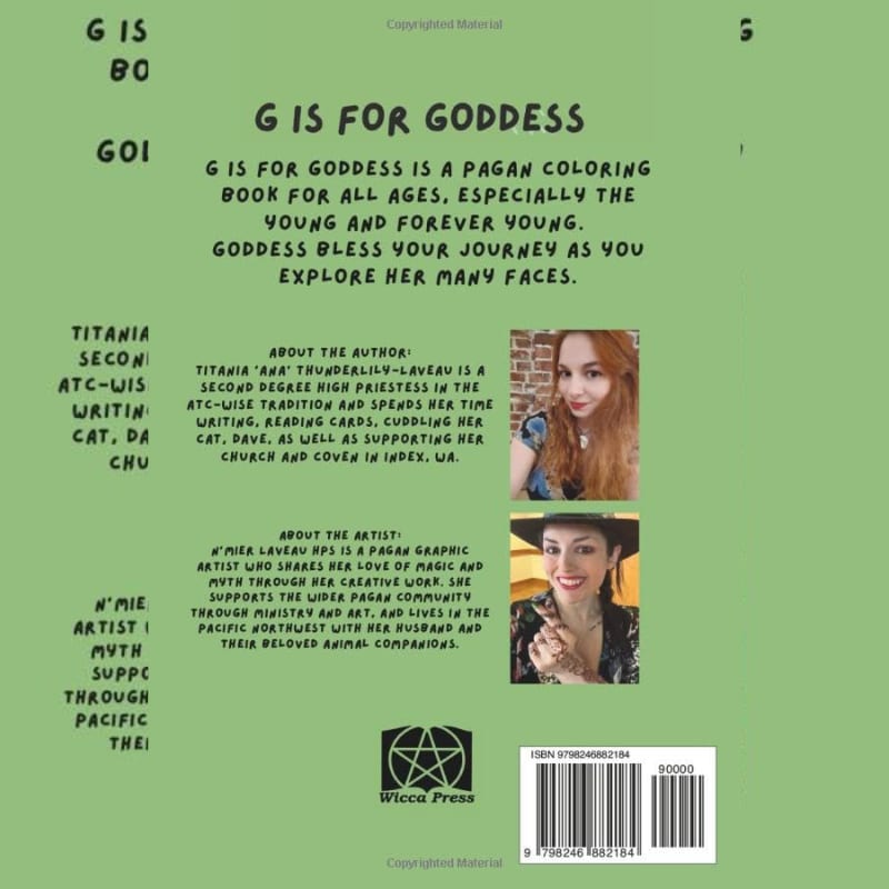 G is for Goddess - back cover